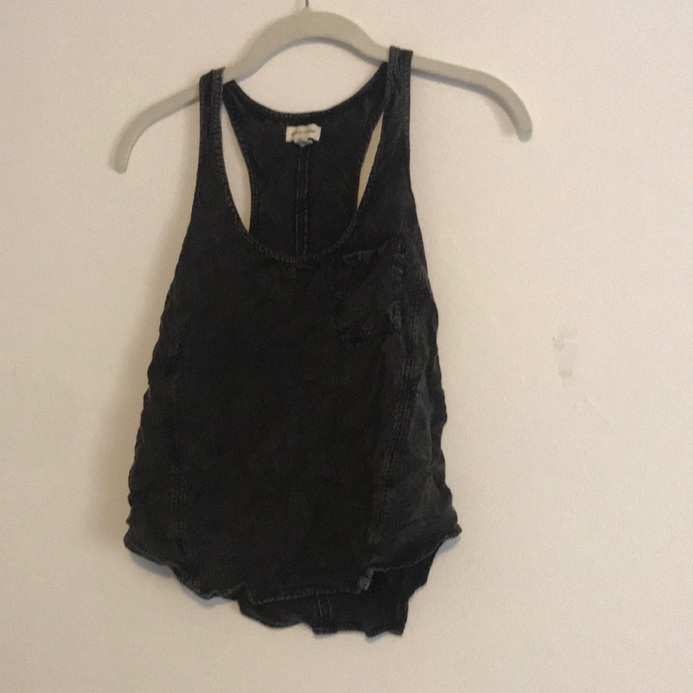 Charcoal black tank top